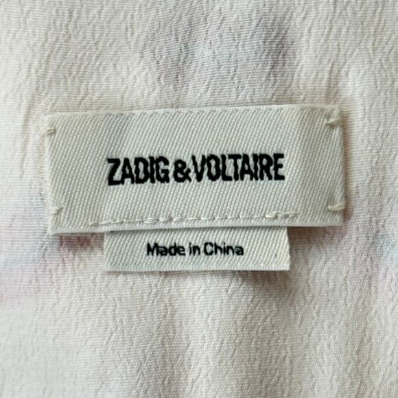 Zadig & Voltaire Refla Lip Print Crepe‎ Mini Dress Size Medium - Picture 6 of 9